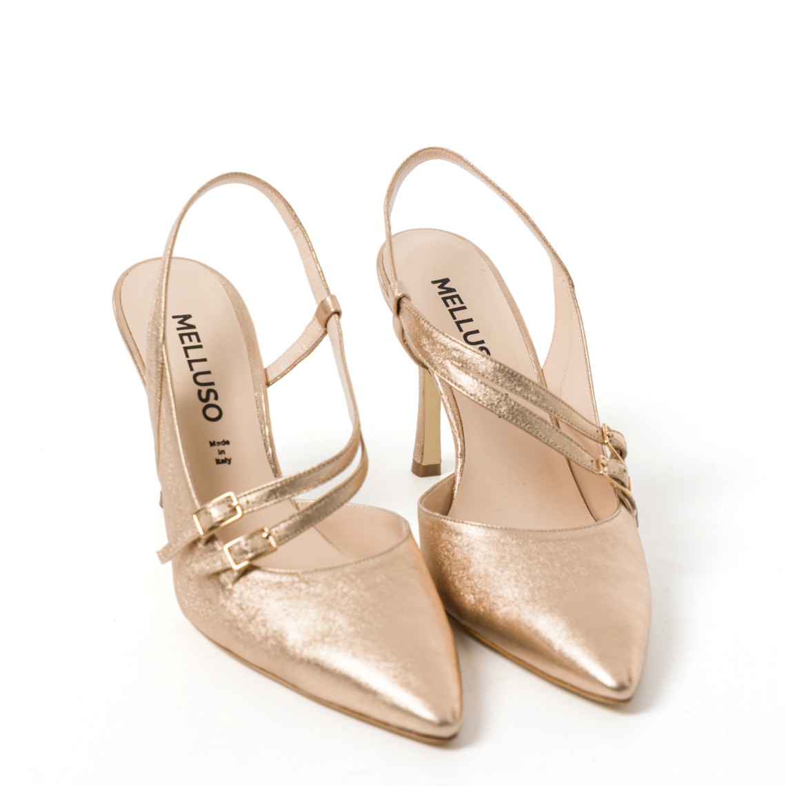 Décolleté Slingback Melluso in Pelle Laminata