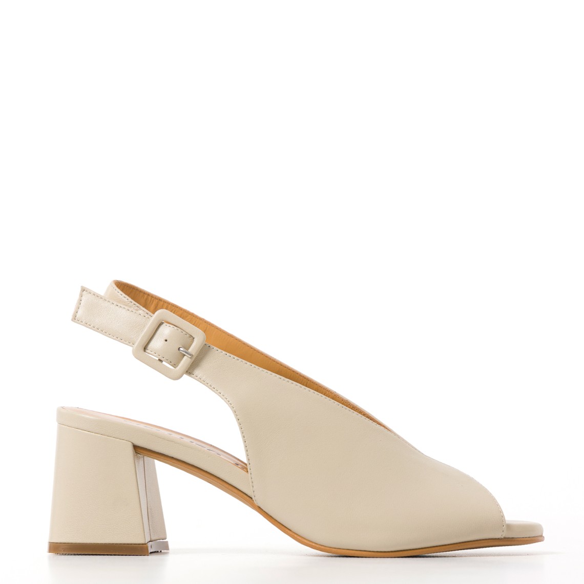 Sandali in pelle con tacco Melluso