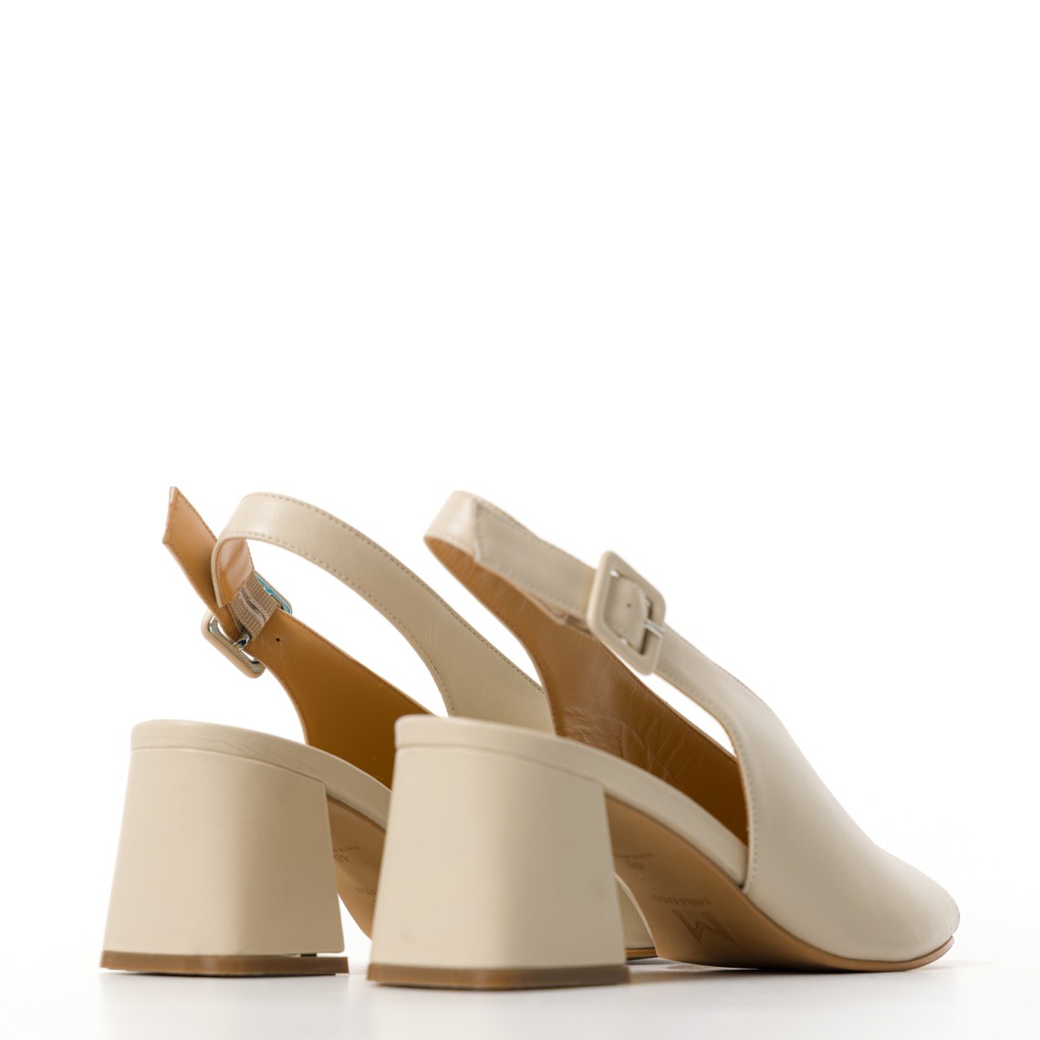 Sandali in pelle con tacco Melluso
