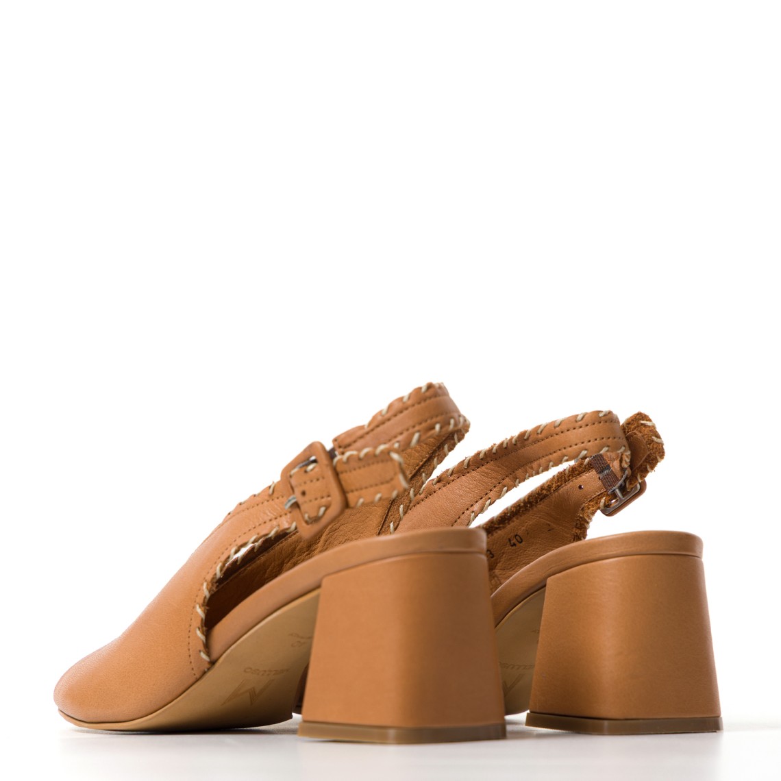 Sandali slingback Melluso in pelle con tacco