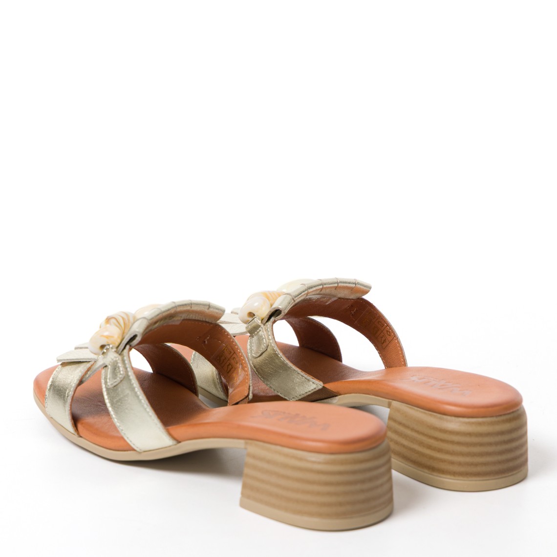 Sandali in pelle laminata con Kiltie Melluso