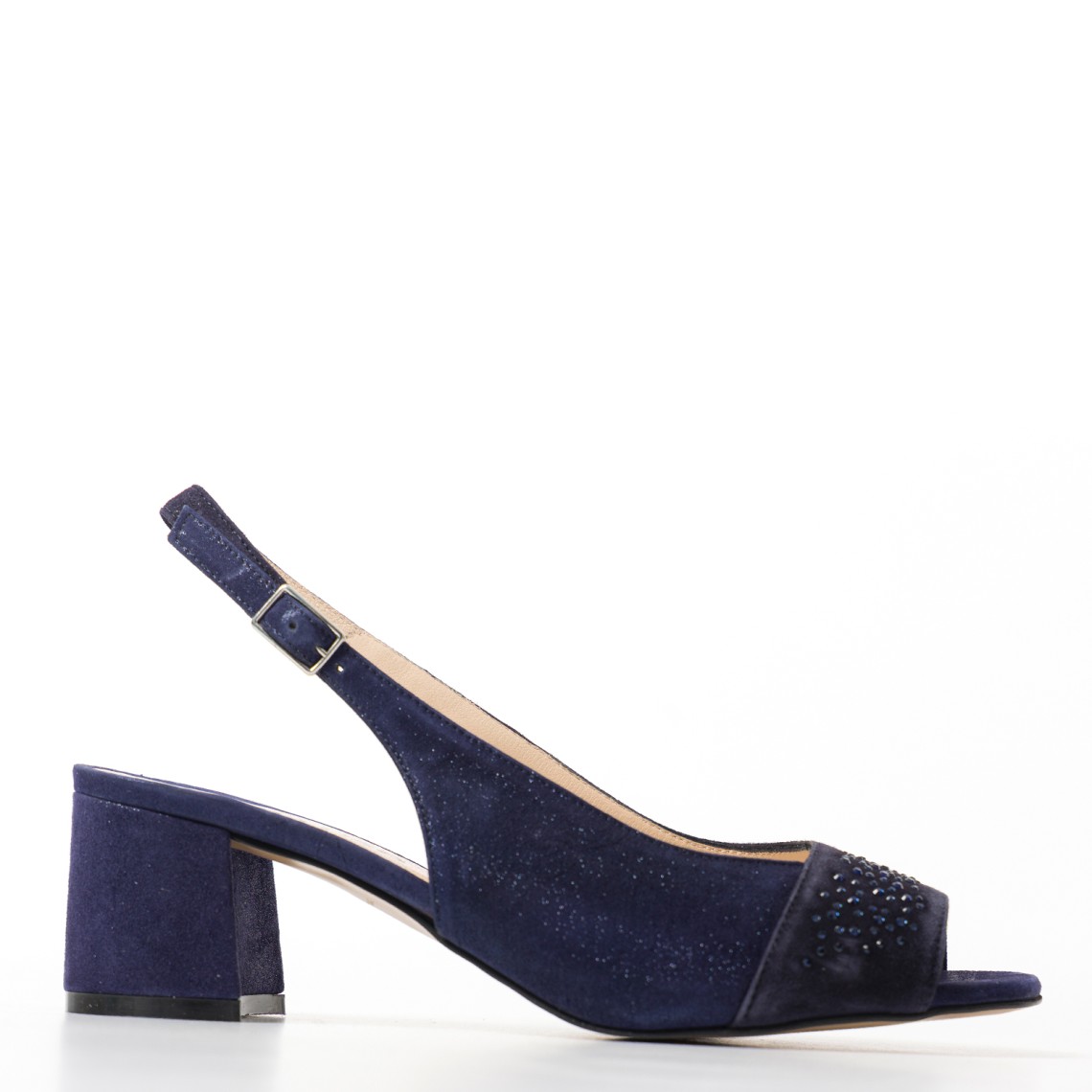 Sandali slingback Melluso in camoscio con strass