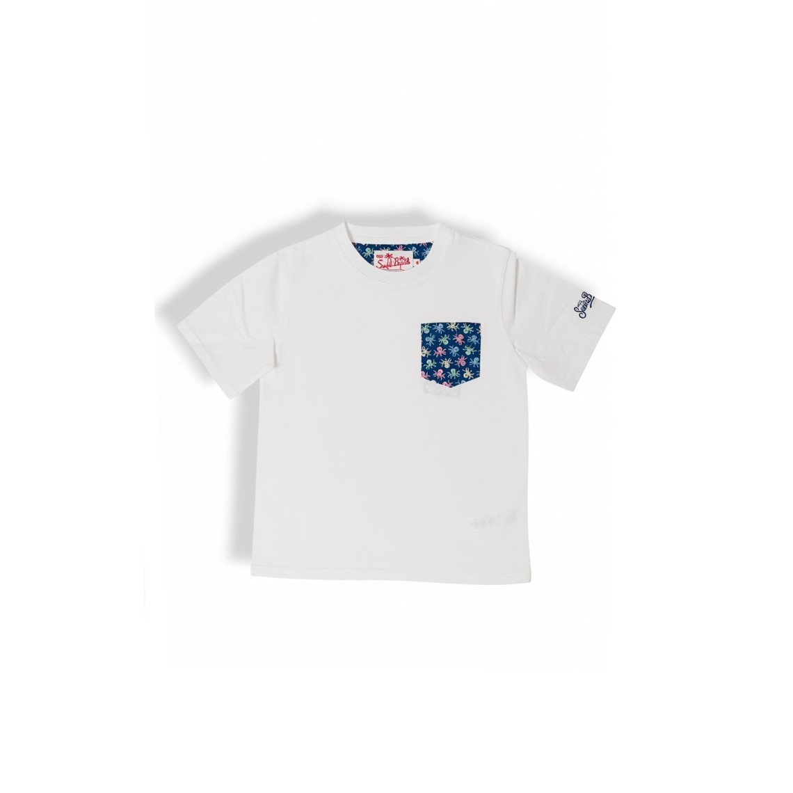 T-shirt in cotone con toppa stampata Polpy Mc2 Saint Barth