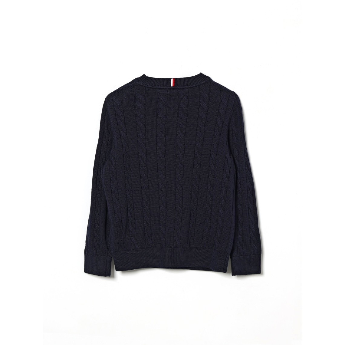 Pullover in maglia intrecciata con logo Tommy Hilfiger