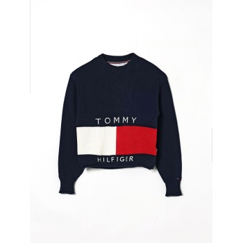 Pullover Heritage relaxed fit con bandiera Tommy Hilfiger