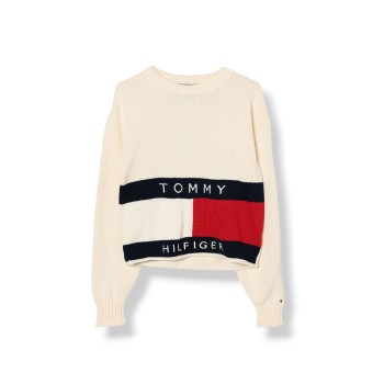 Pullover Heritage relaxed fit con bandiera Tommy Hilfiger