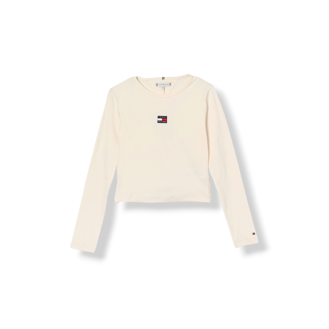 T-shirt slim fit a coste Tommy Hilfiger
