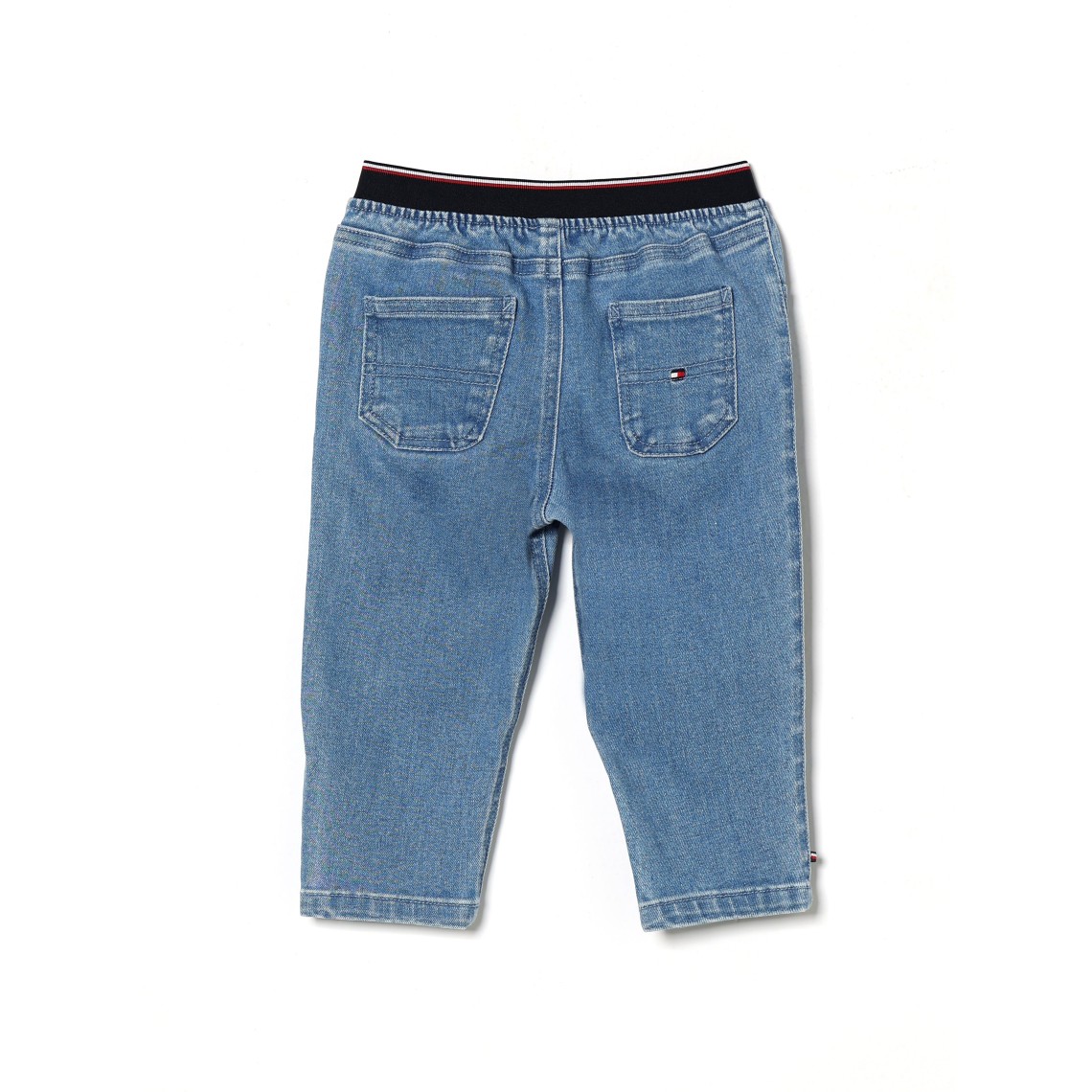 Jeans con vita elastica e bandiera ricamata Tommy Hilfiger