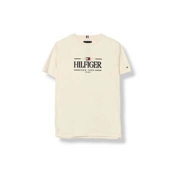 T-shirt girocollo Tommy Hilfiger da bambino in cotone con...