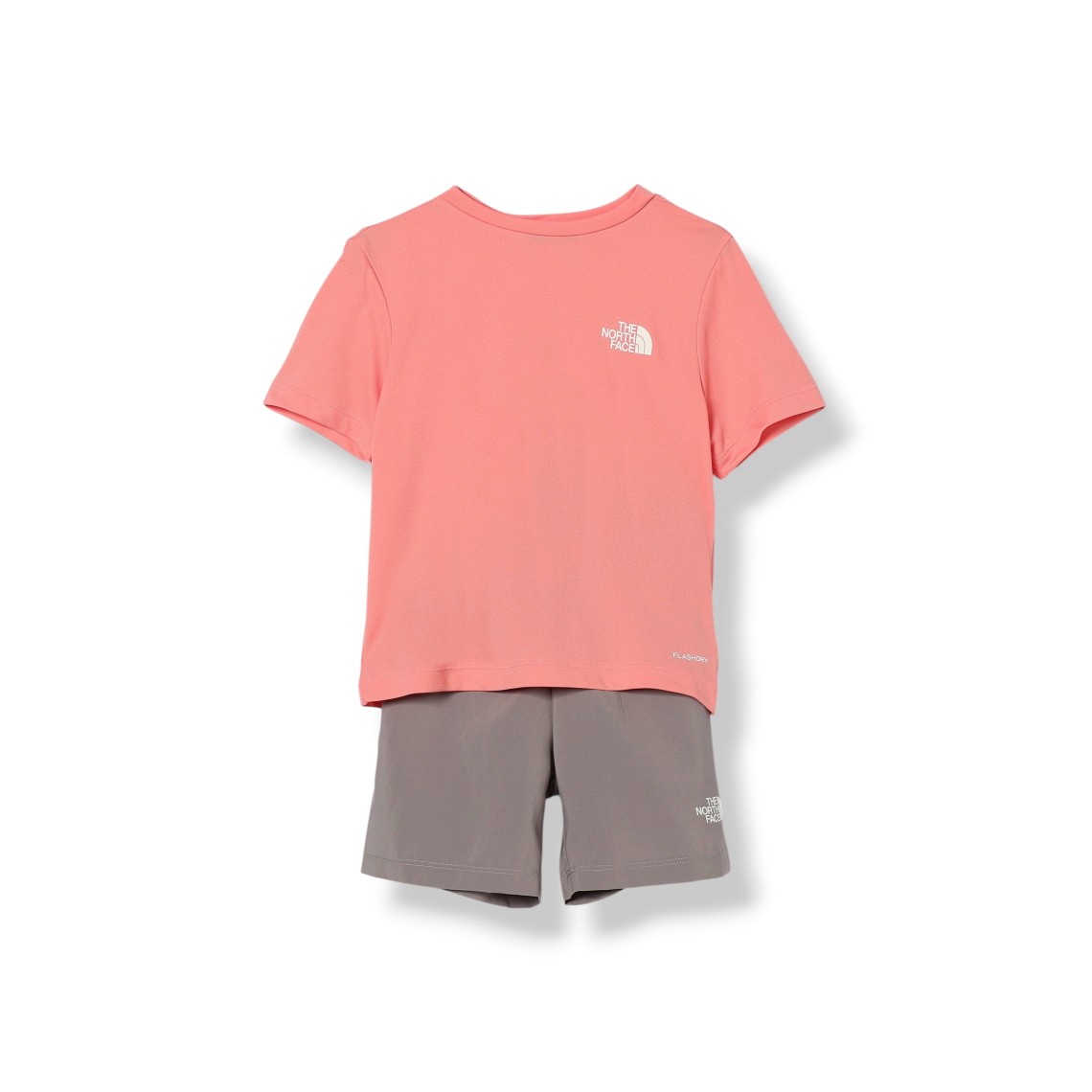 Completo due pezzi The North Face da bambino in cotone con T-shirt e shorts