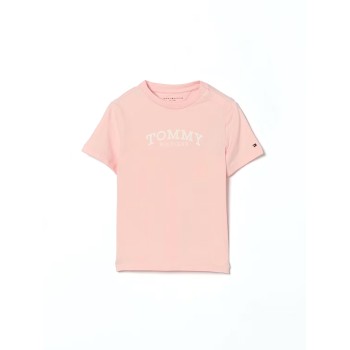 T-shirt a maniche corte con logo in rilievo Tommy Hilfiger