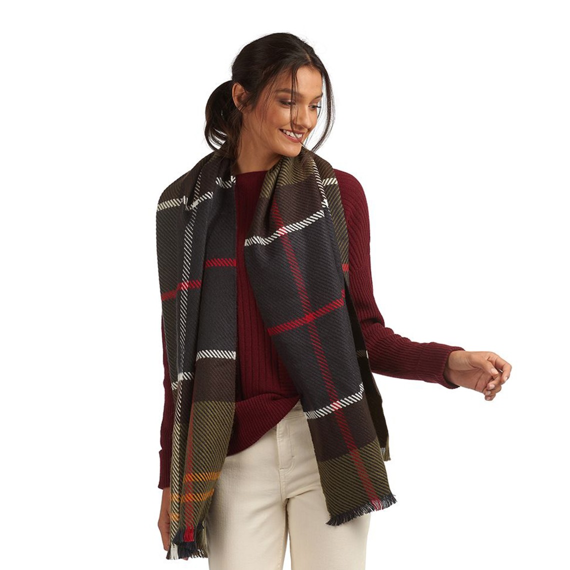 Sciarpa Blair con frange Barbour