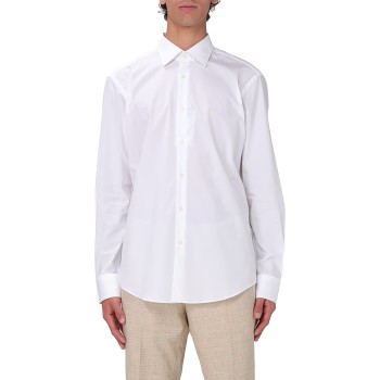 Camicia regular fit in popeline di cotone elasticizzato Boss