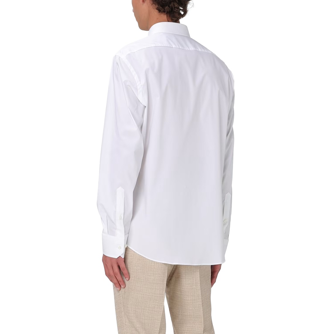 Camicia regular fit in popeline di cotone elasticizzato Boss