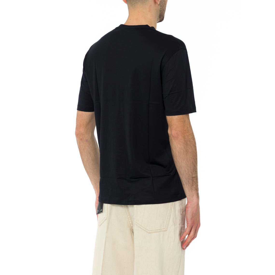 T-shirt in misto cotone e lyocell Emporio Armani