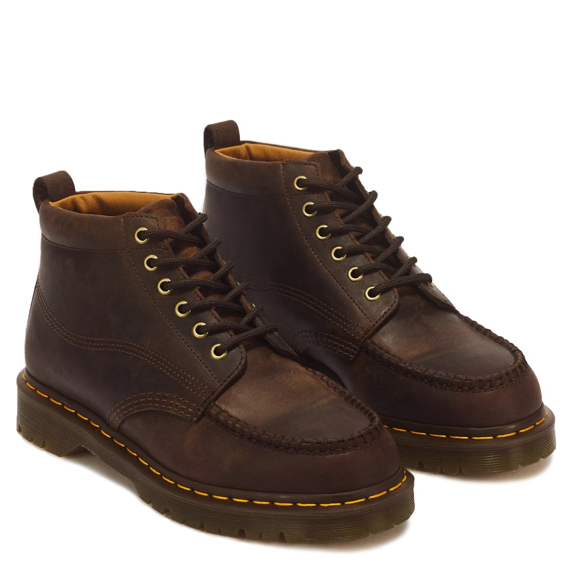 Stivali Lowell Chikka Moc Toe in pelle Crazy Horse Dr. Martens