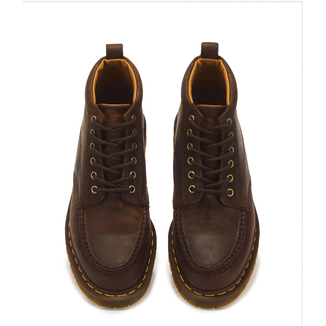 Stivali Lowell Chikka Moc Toe in pelle Crazy Horse Dr. Martens