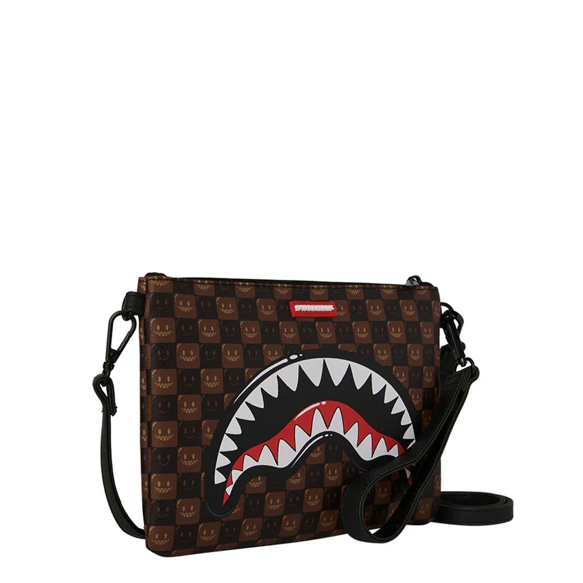 Pochette Sharks in Paris WTF Bubble Brow Check Crossover Sprayground