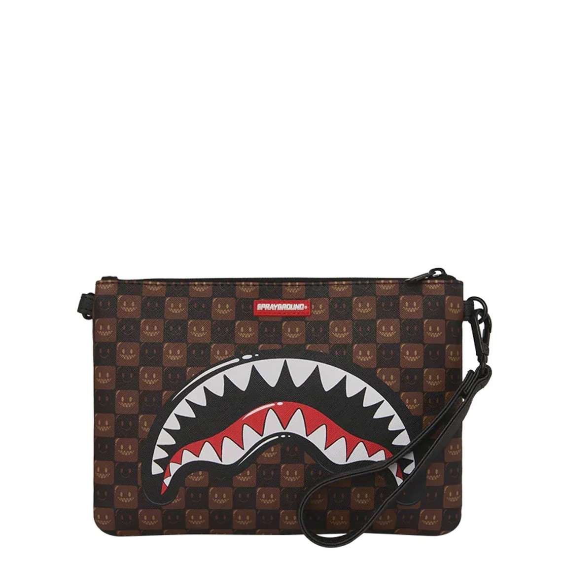 Pochette Sharks in Paris WTF Bubble Brow Check Crossover Sprayground