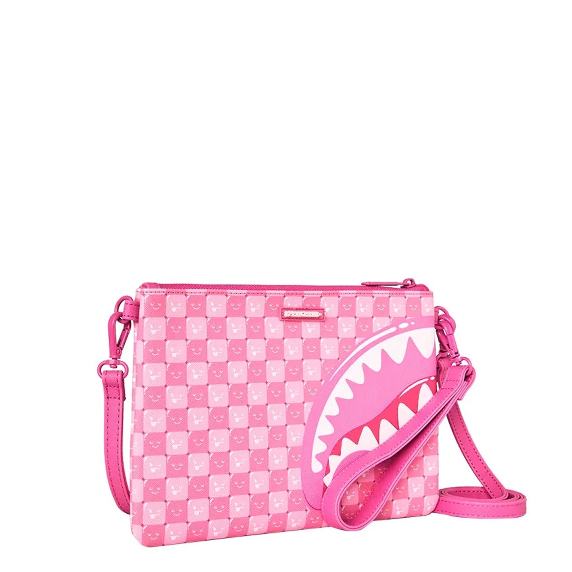 Pochette Pink New Check Faces Crossover Sprayground