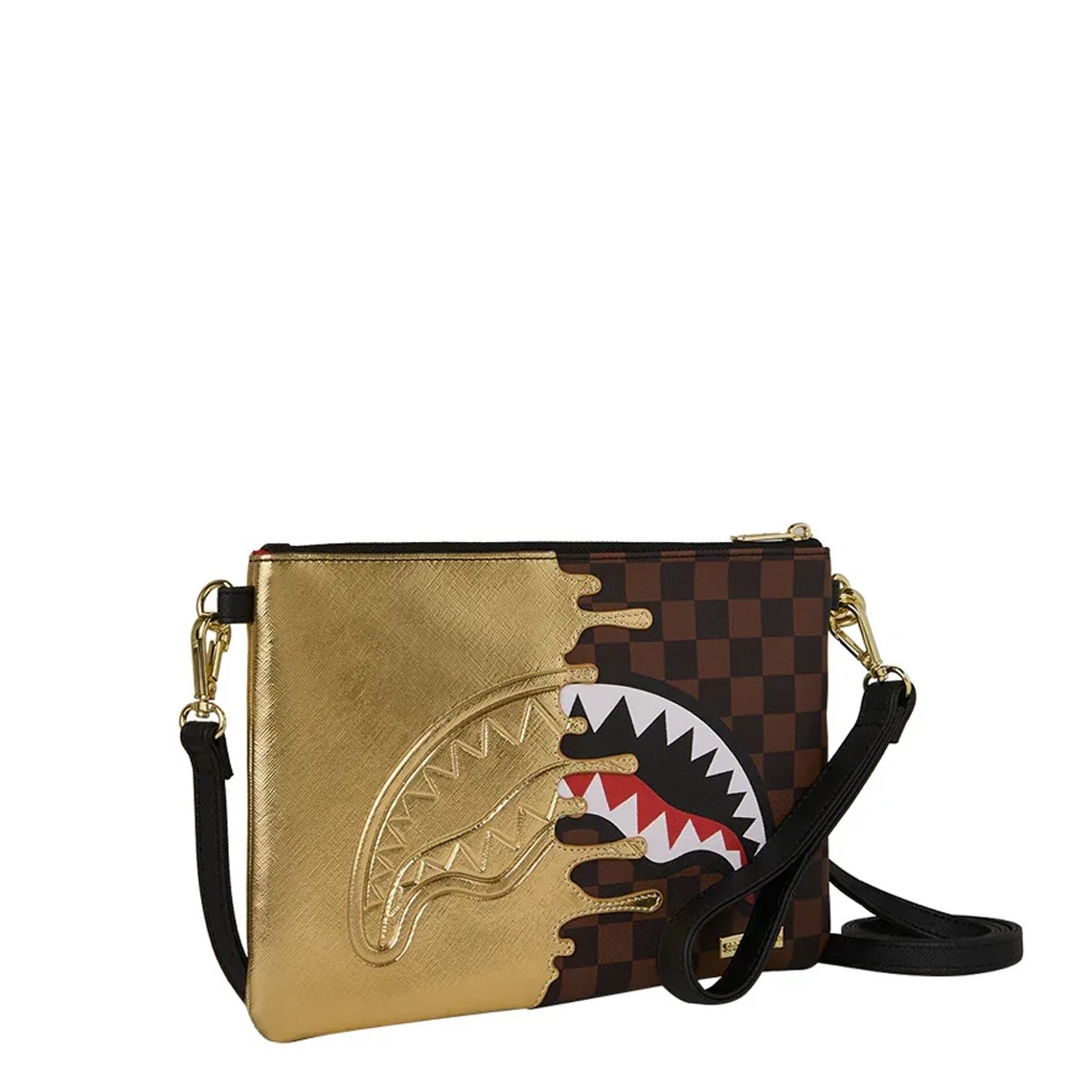Pochette Sharks in Paris Gold Drip Crossover Sprayground