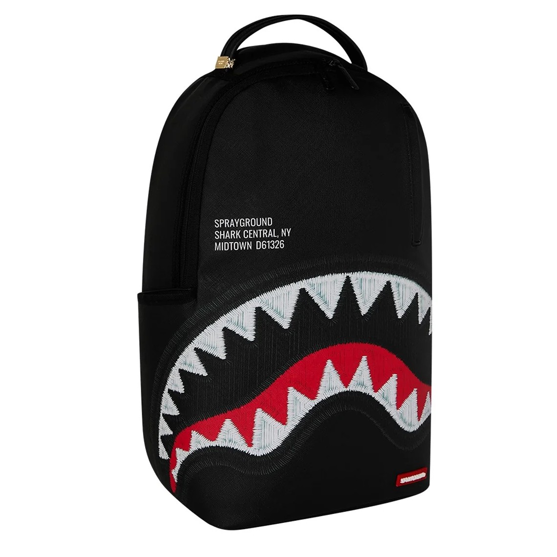 Zaino Shark Central Black Embroidered Shark Sprayground