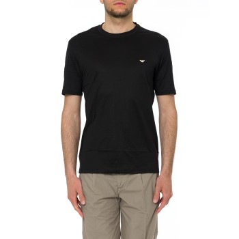 T-shirt in misto cotone e lyocell Emporio Armani
