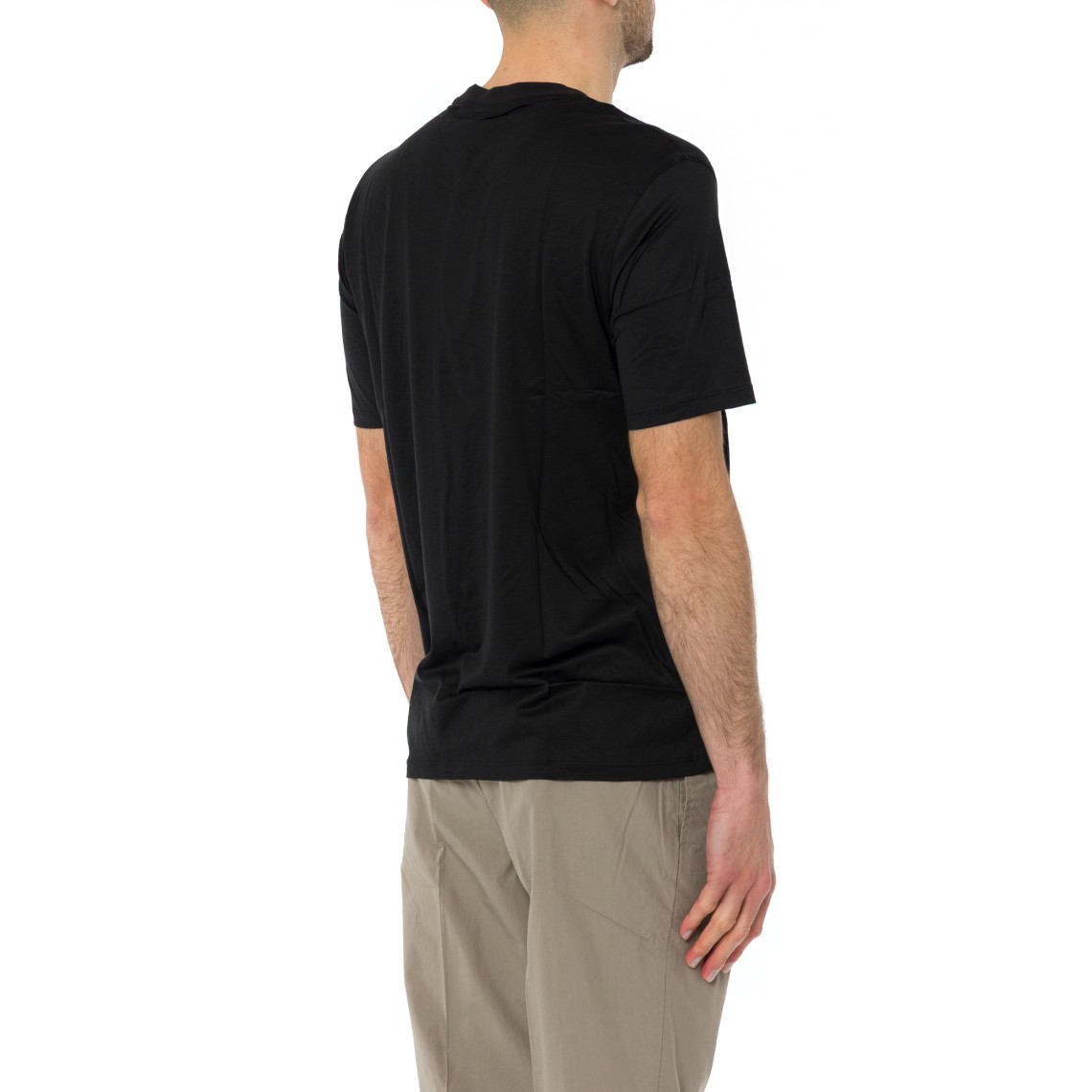 T-shirt in misto cotone e lyocell Emporio Armani