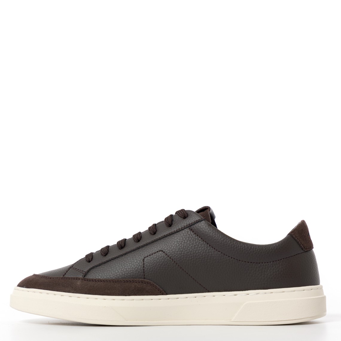 Sneakers basse Kieran Boss in pelle martellata con logo stampato