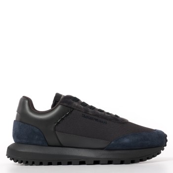 Sneakers Emporio Armani in pelle scamosciata e velluto