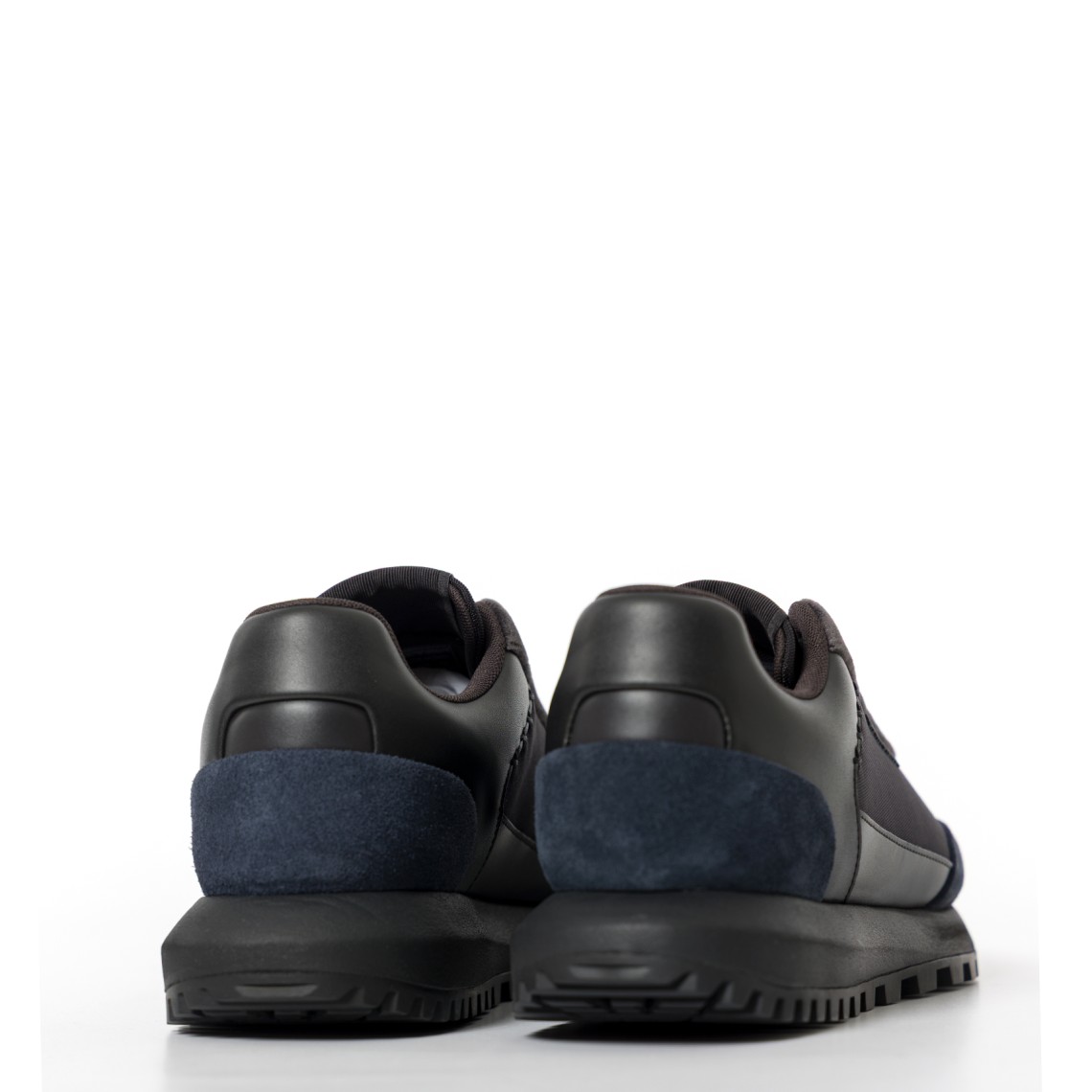 Sneakers Emporio Armani in pelle scamosciata e velluto