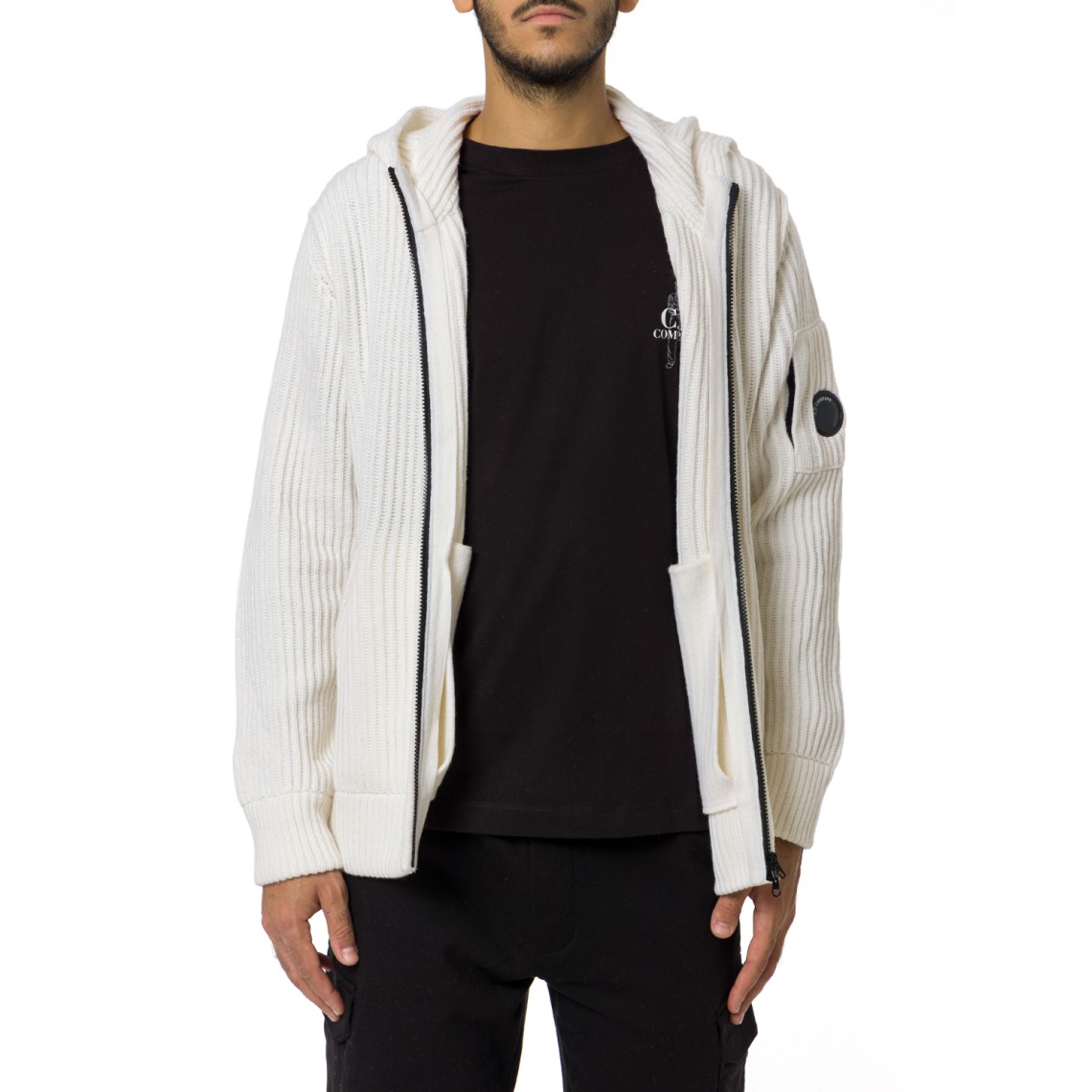 Cardigan con cappuccio C.P. Company