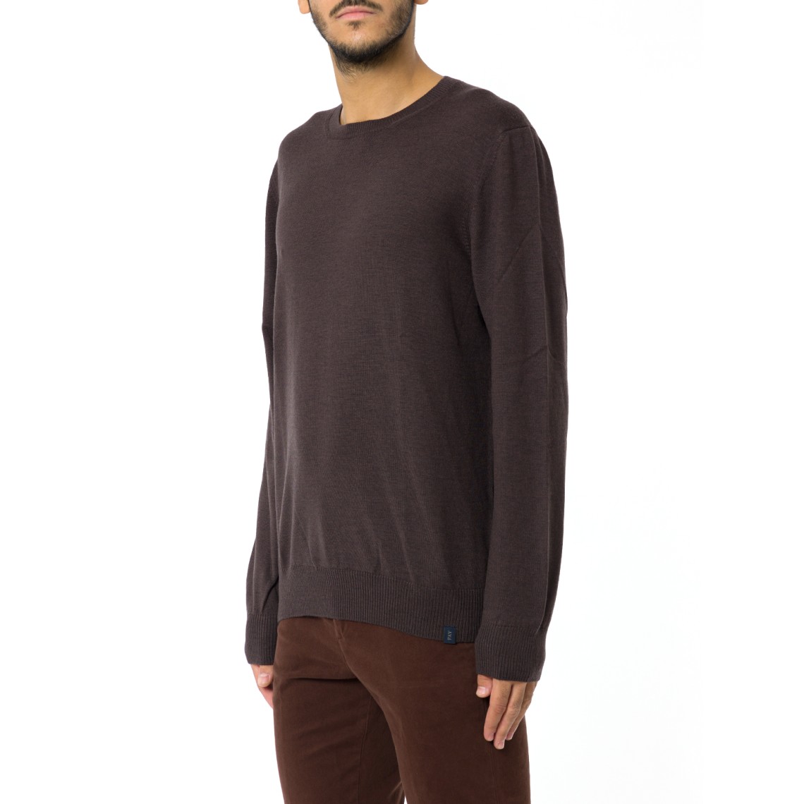Pull girocollo in lana merinos Fay