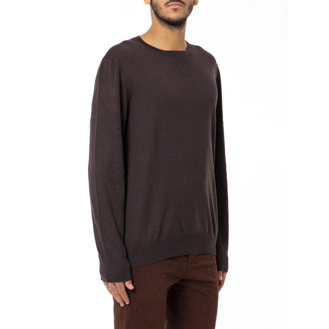 Pull girocollo in lana merinos Fay
