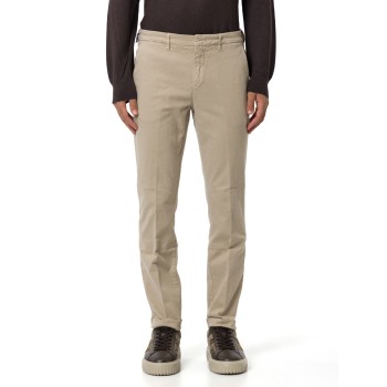 Pantaloni slim fit in gabardine di cotone Fay