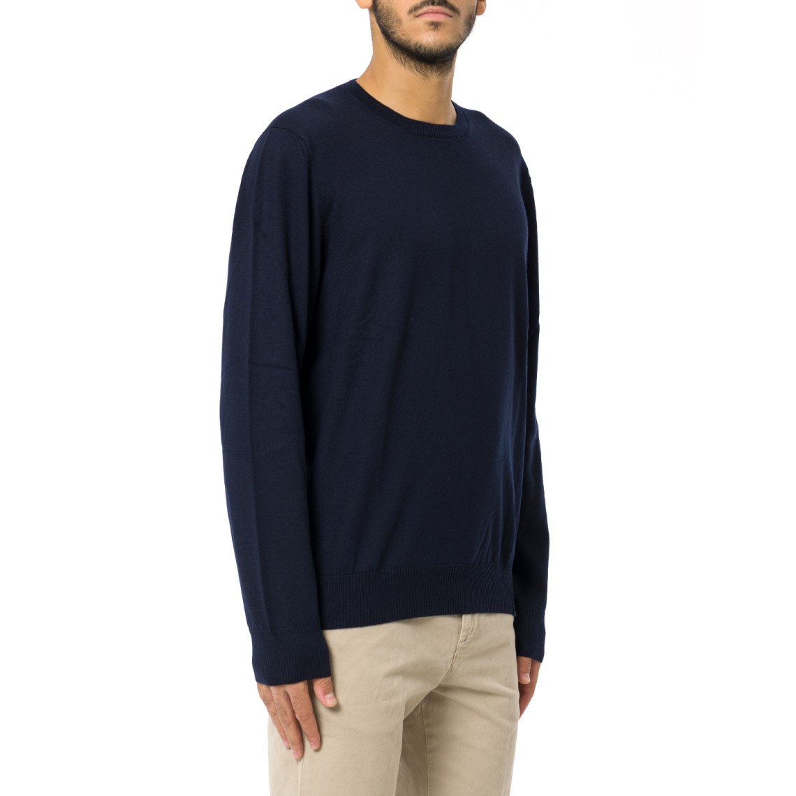 Pull girocollo in lana merinos Fay