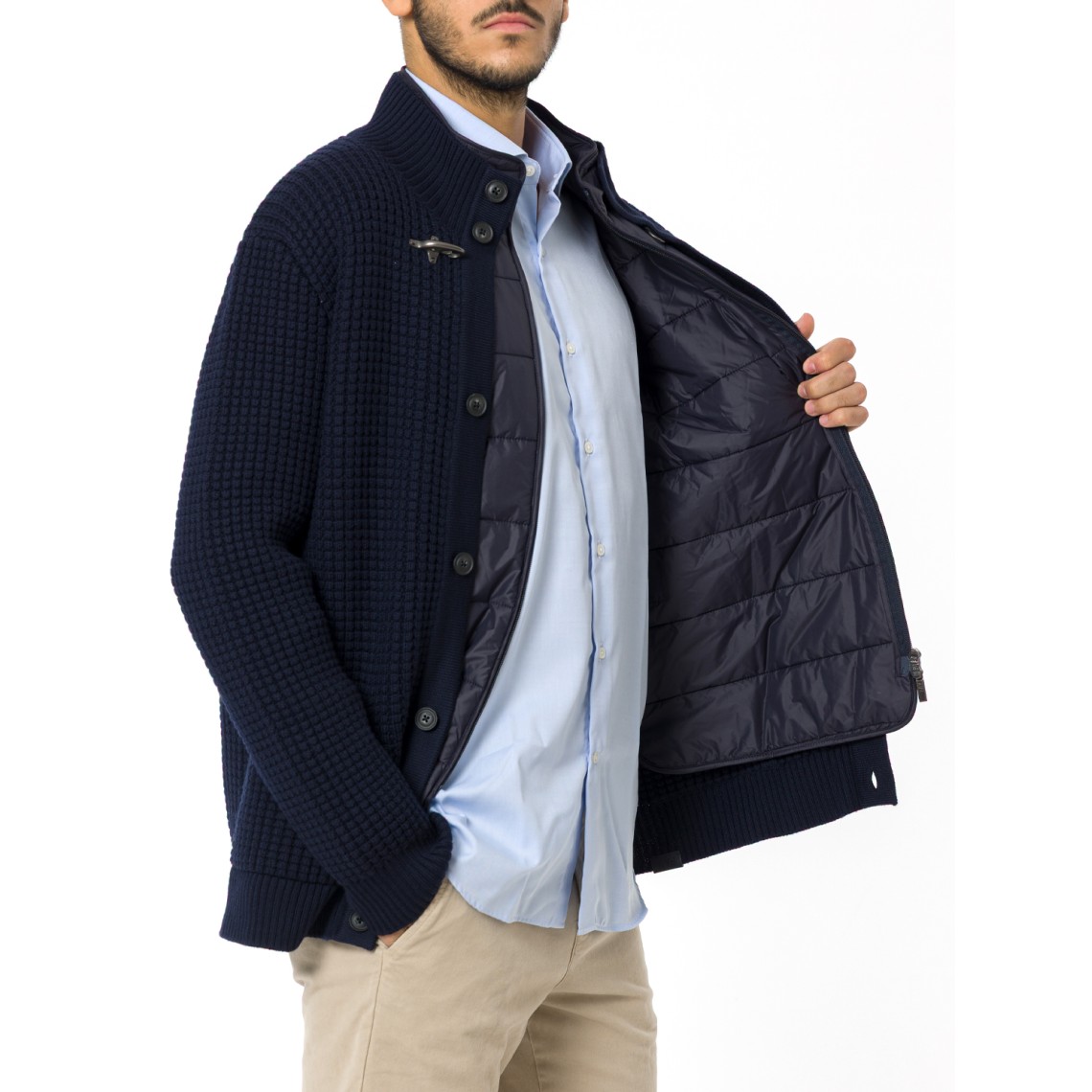 Cardigan 3 in 1 in lana Fay