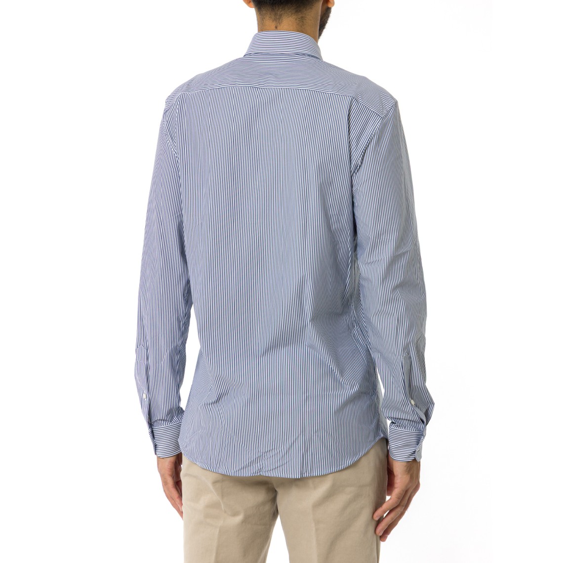 Camicia regular fit in jersey tecnico a righe Fay