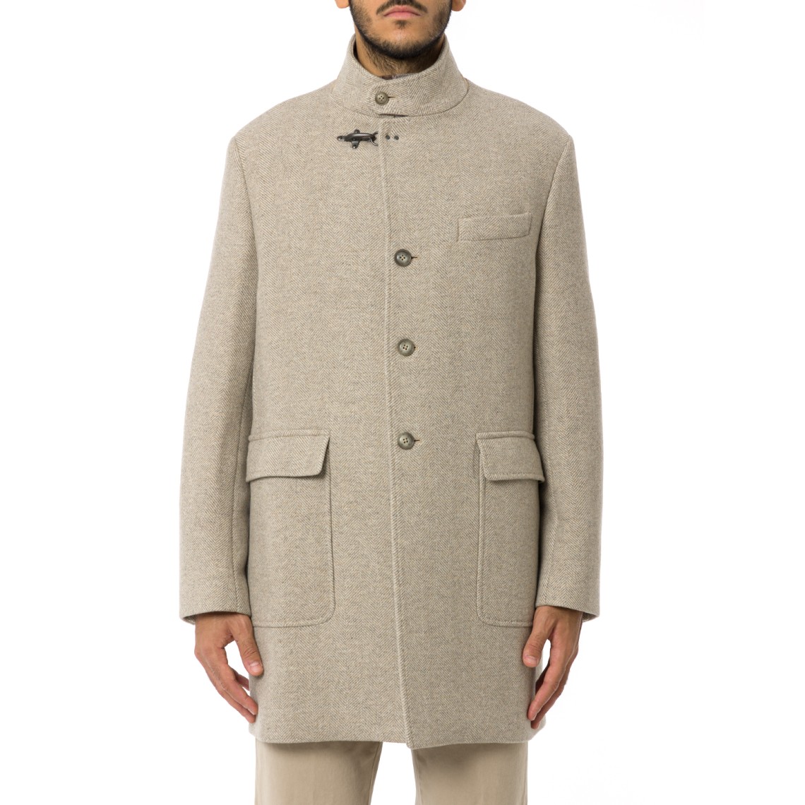 Cappotto in resca di lana Fay
