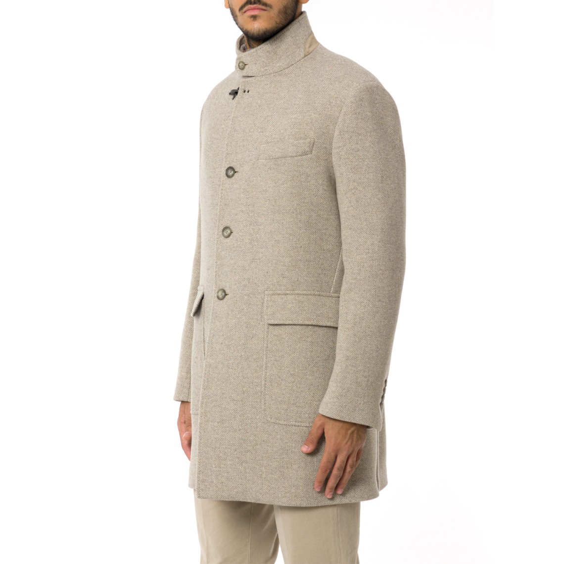 Cappotto in resca di lana Fay