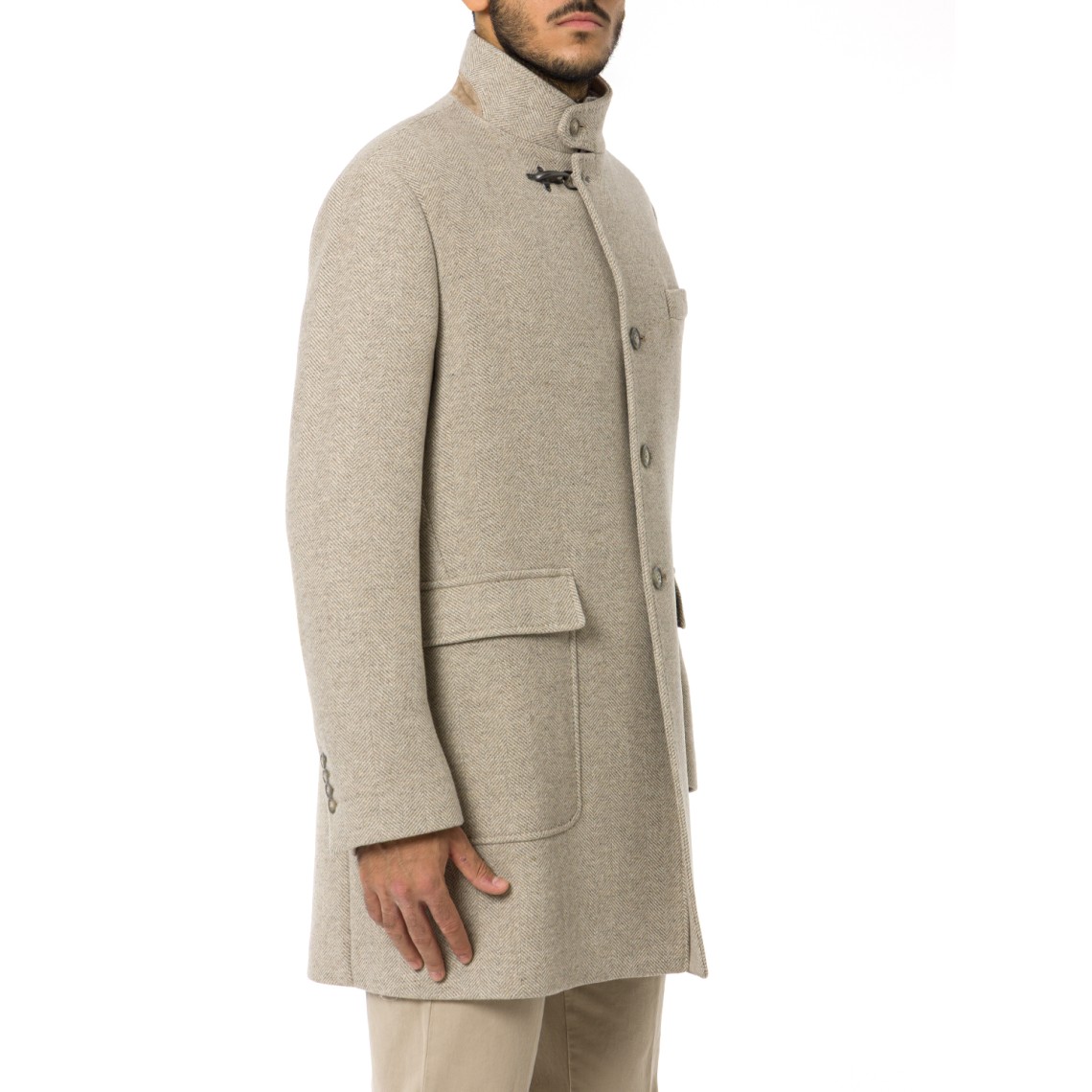 Cappotto in resca di lana Fay