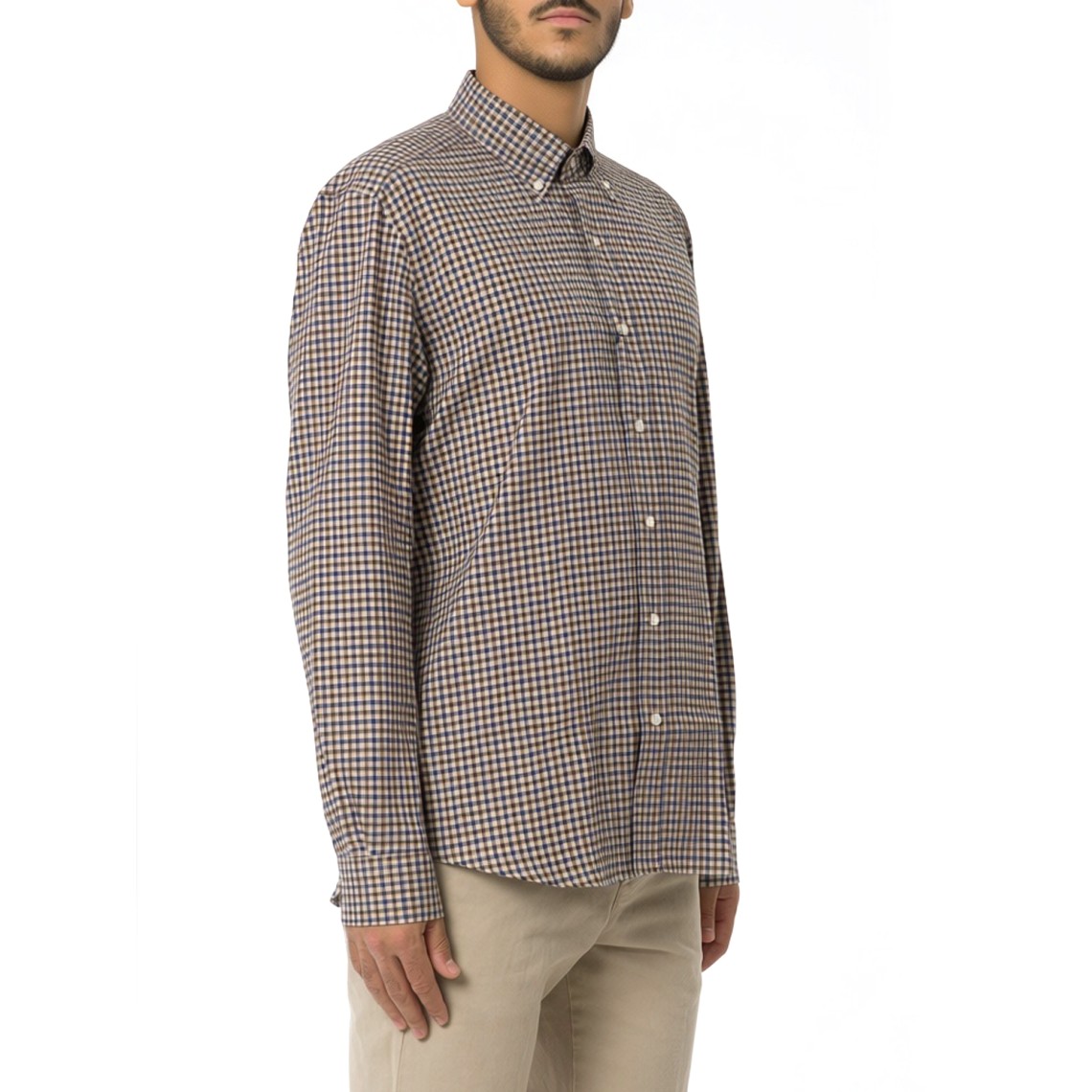 Camicia Travel regular fit in cotone Fay