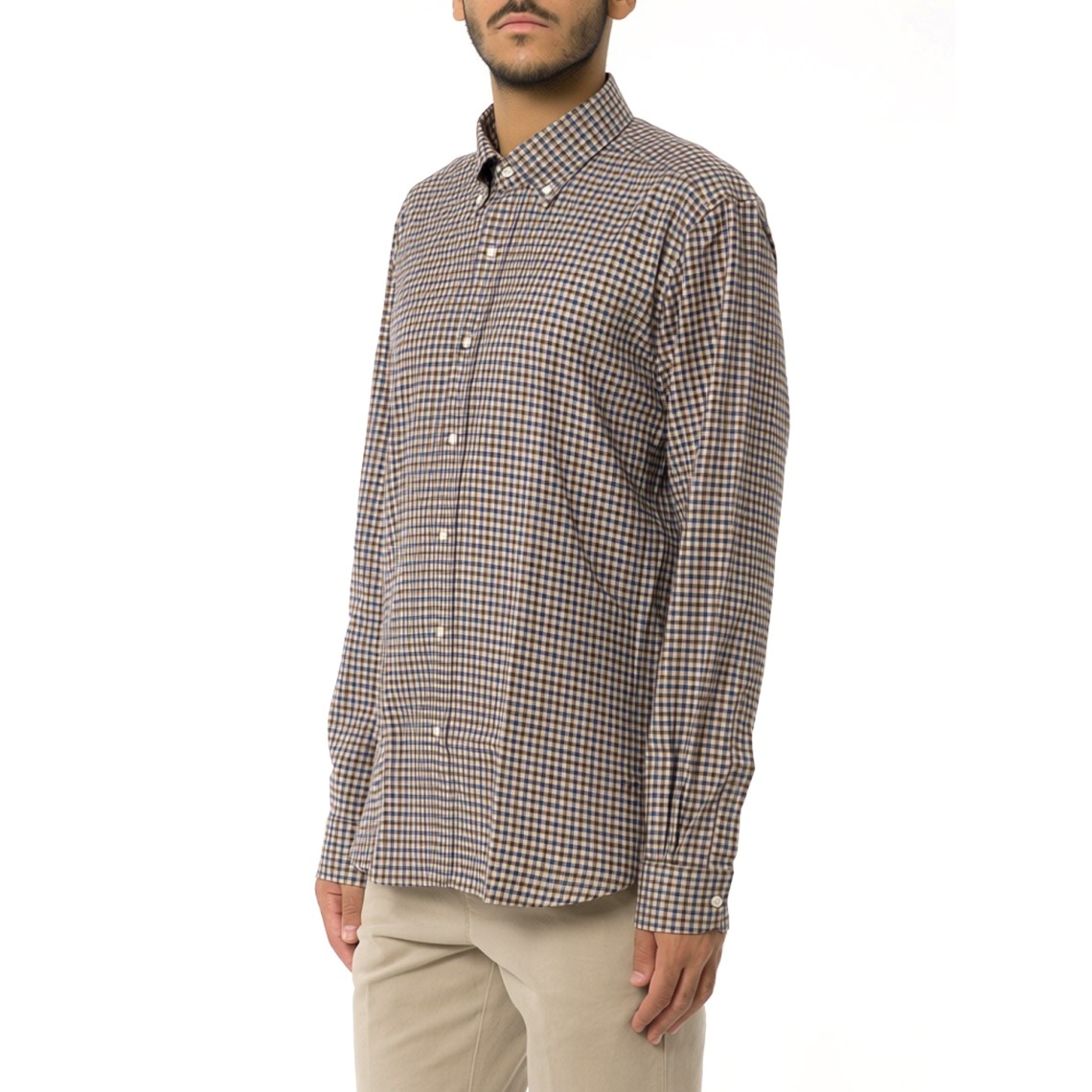 Camicia Travel regular fit in cotone Fay
