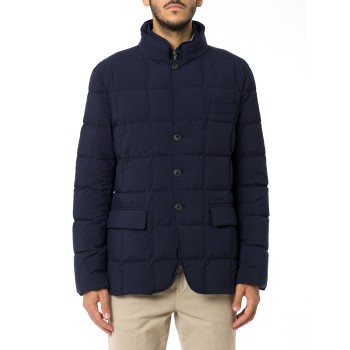 Piumino corto double front in saia tecnica mélange Fay