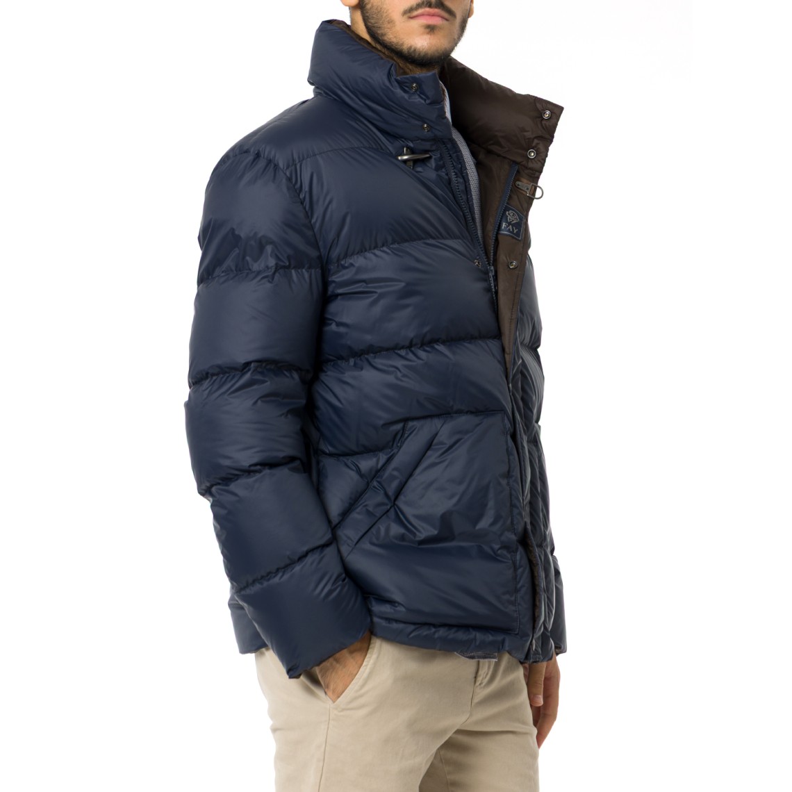 Piumino corto in popeline smerigliato Fay