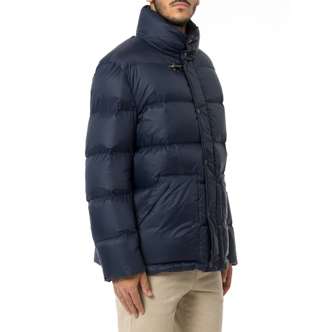 Piumino corto in popeline smerigliato Fay