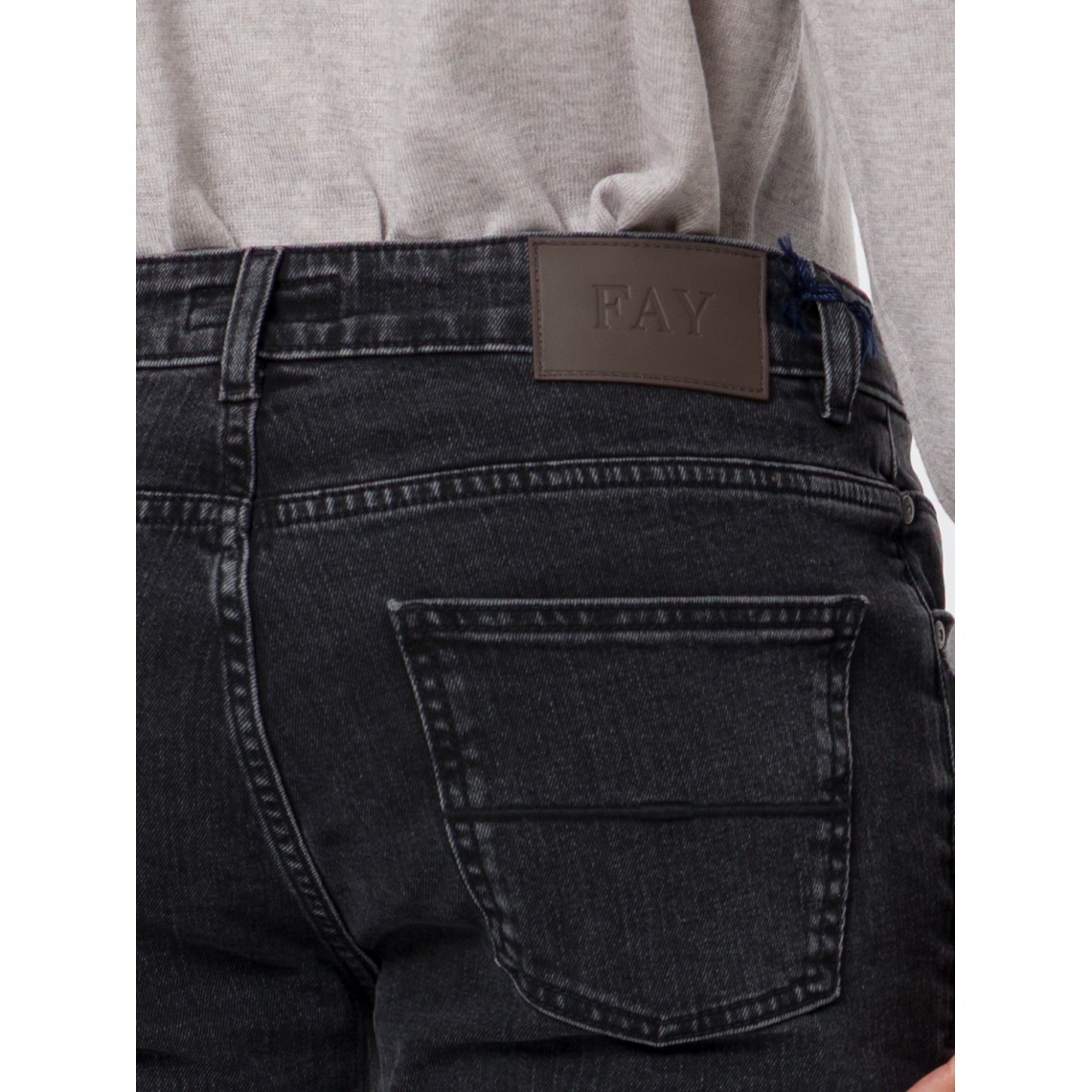 Jeans 5 tasche in denim stretch Fay