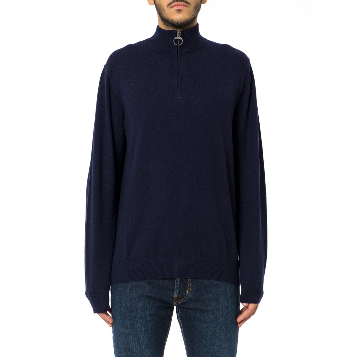Maglione con zip corta Ronson in lana e cashmere Barbour