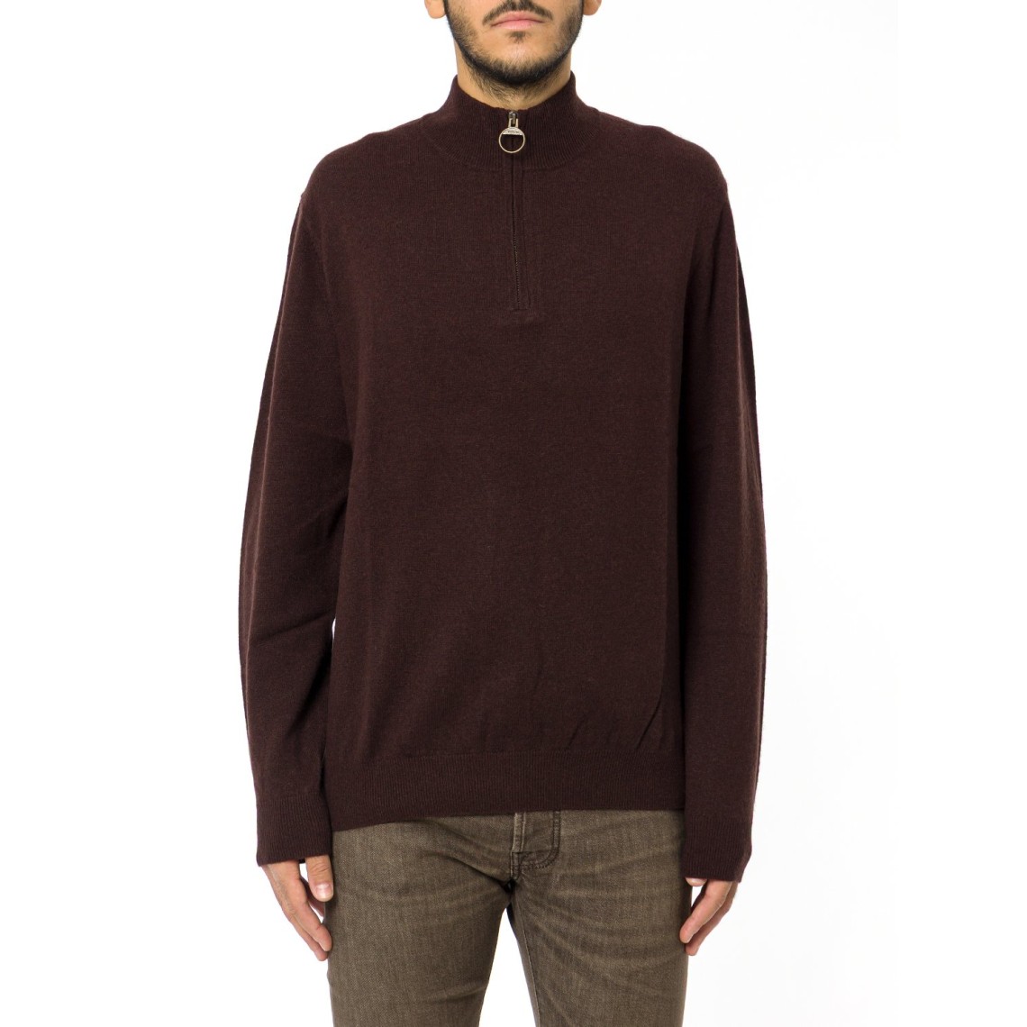Maglione con zip corta Ronson in lana e cashmere Barbour