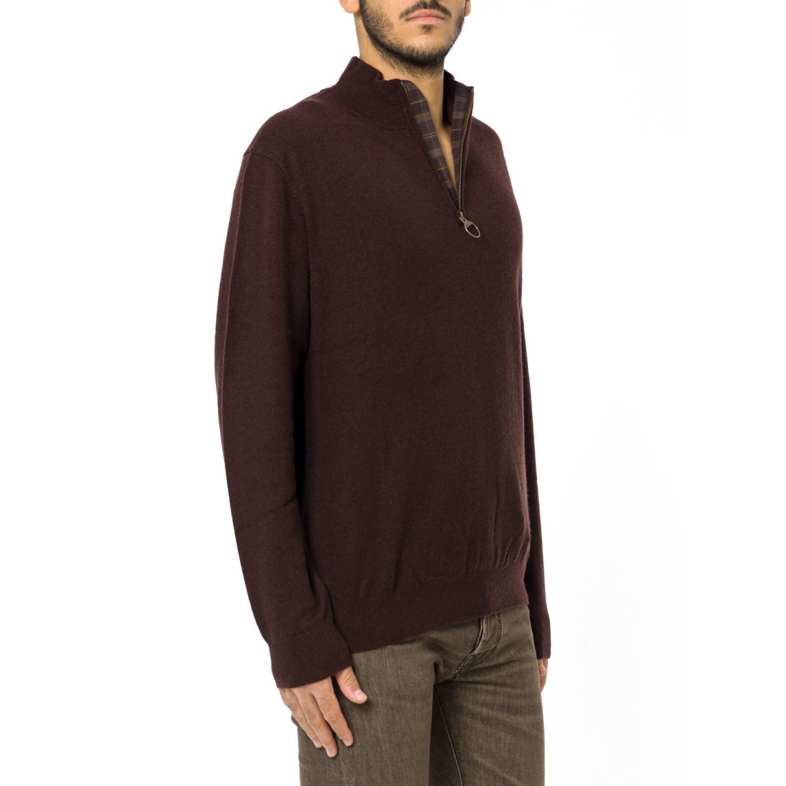 Maglione con zip corta Ronson in lana e cashmere Barbour